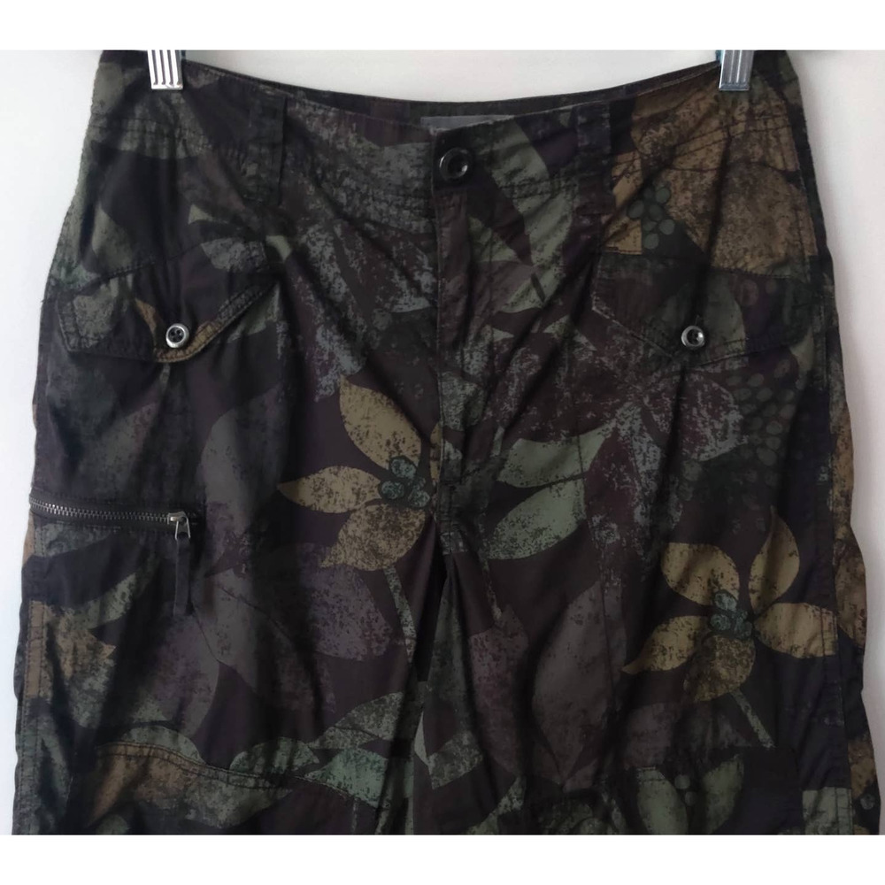 ANTHROPOLOGIE Ripley Utility Moss Green Camouflage Cropped Pants size 28 - Picture 4 of 12